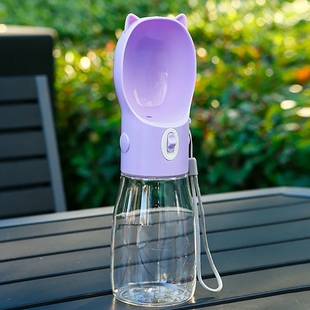 380ML Portable Dog Water Bottle For Small Medium Large Dogs Cats Outdoor Leakproof Puppy Drinking Bowl French Bulldog Supplies