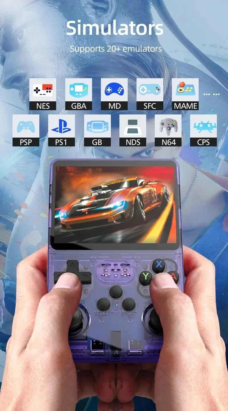 Retro Handheld Video Game Console Linux System 3.5 Inch IPS Screen R35s Plus Portable Pocket Video Player 64GB 128GB