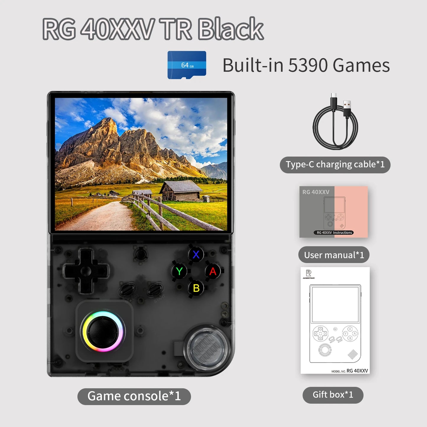 RG40XXV & RG35XX Plus Retro Handheld Game Console 640*480 IPS Screen Linux 64-bit 5000Games Support WIFI,Bluetooth,HDMI