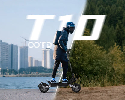 T10 E-Scooter 900W Peak Motor 48V13.5Ah Lithium Battery Large Screen LED Display Electric Scooter 11-inch Tire Scooters Electric