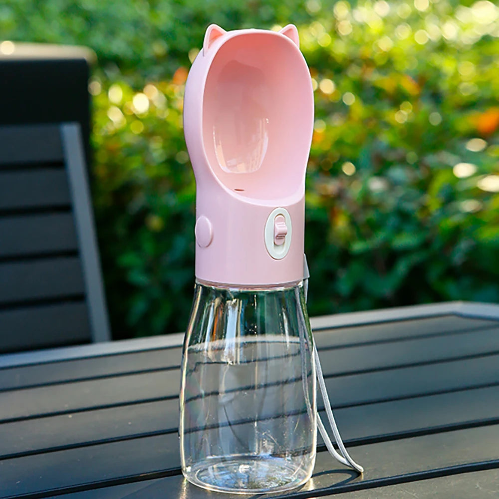 380ML Portable Dog Water Bottle For Small Medium Large Dogs Cats Outdoor Leakproof Puppy Drinking Bowl French Bulldog Supplies