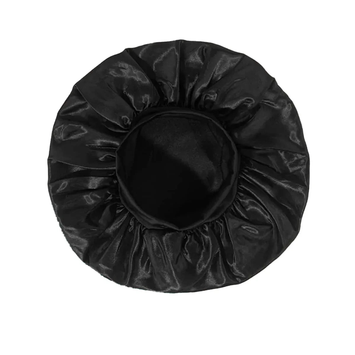 Satin Bonnet Hair Bonnet for Sleeping Hair Care Silk Bonnets Solid Wide-brimmed Sleeping Hat with Elastic Soft Band