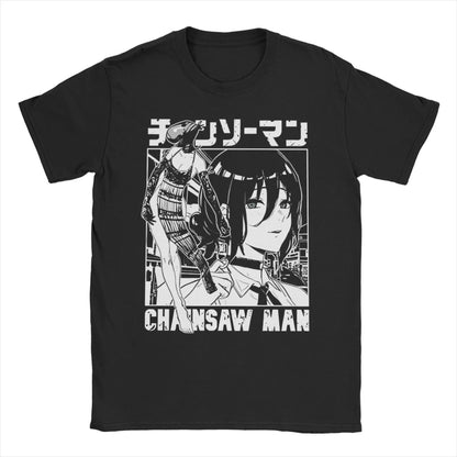 Chainsaw Man Reze T-Shirts Men Women Anime Manga Funny 100% Cotton Tee Shirt O Neck Short Sleeve T Shirts Party Clothes