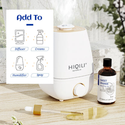 100ML Lavender Jasmine Rose Vanilla Mint  Eucalyptus Lemon Essential Oils for Diffuser, Humidifier, Massage, Skin, Hair