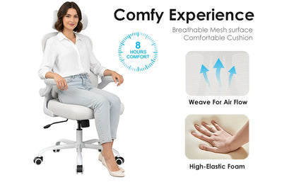Ergonomic Office Chair, Desk Chair with Headrest and Lumbar Support, High Back Swivel Home Office Chair