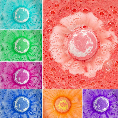 20 Pack Organic Kids Bath Bombs with Toys Inside, Safe Handmade Fizzy Balls for Boys & Girls Birthday Gifts