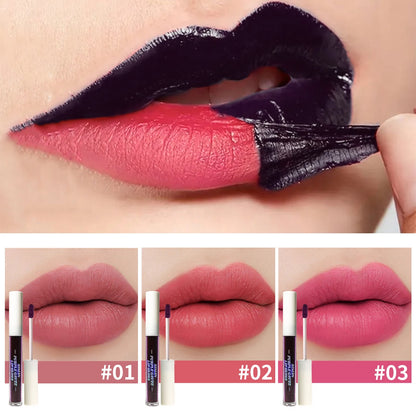 Peel Off Lip Stain Set, 3 Colors Long-Lasting Waterproof Pink Lip Tint, Transfer-Proof Non-Stick Cup Lip Makeup