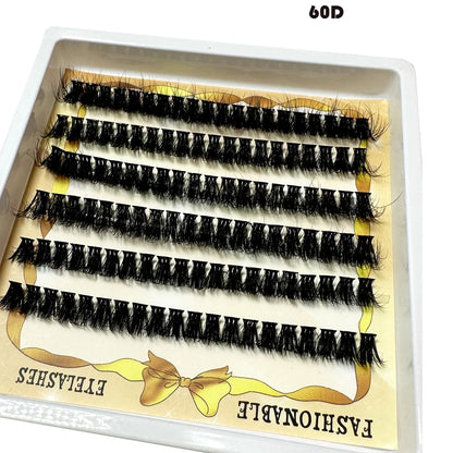120PCS 5D Fluffy Cluster Lashes 30D-100D Natural Thick Eyelash Clusters Individual Lashes DIY Eyelashes Extension Makeup
