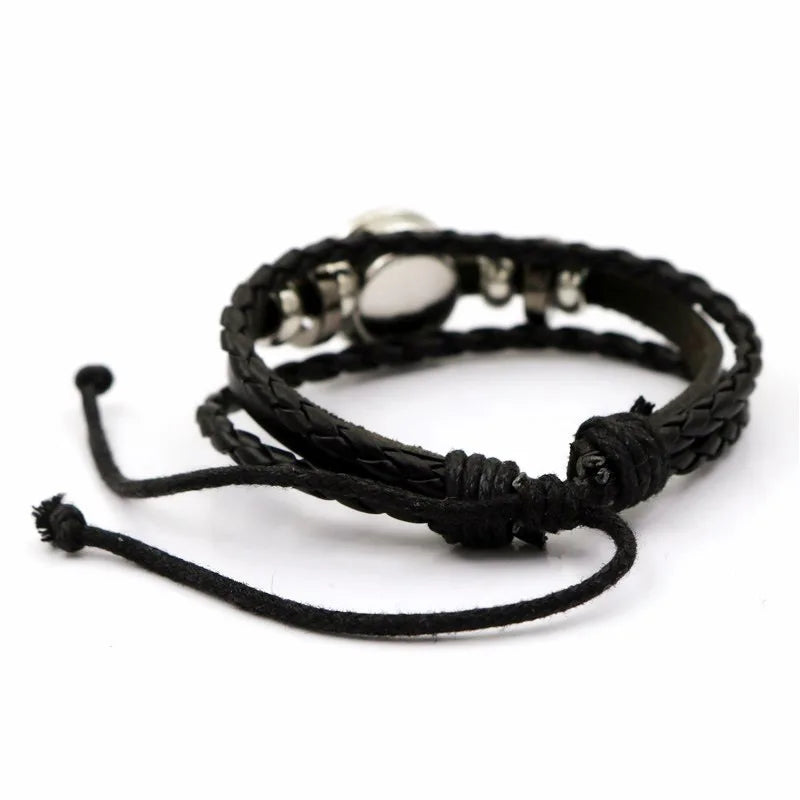 Magical Wicked Witch Leather Bracelet Magic Witch Hat Wicked Movie Inspired Glass Couple Bracelets Jewelry Gifts