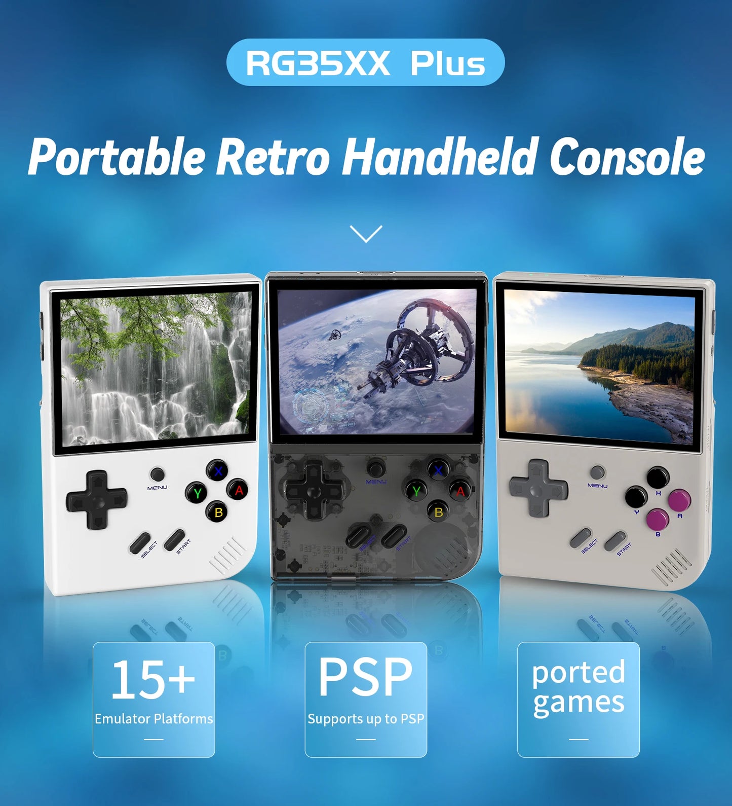 RG40XXV & RG35XX Plus Retro Handheld Game Console 640*480 IPS Screen Linux 64-bit 5000Games Support WIFI,Bluetooth,HDMI
