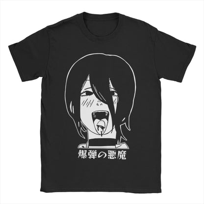 Chainsaw Man Reze T-Shirts Men Women Anime Manga Funny 100% Cotton Tee Shirt O Neck Short Sleeve T Shirts Party Clothes