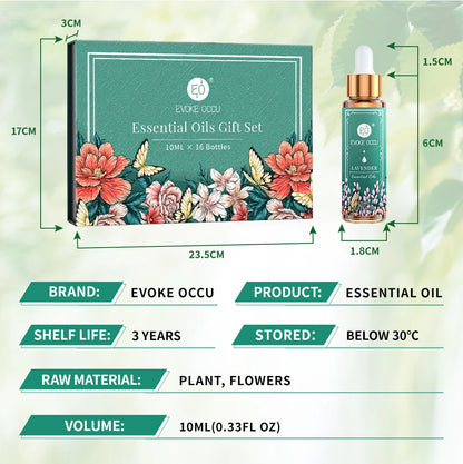 16 Set Sleep Enhancement Pure Essential oils,100% Nature Undiluted For Home Hotel Diffuser Humidifier,DIY Candle Soap Bath Salts Strong Smell