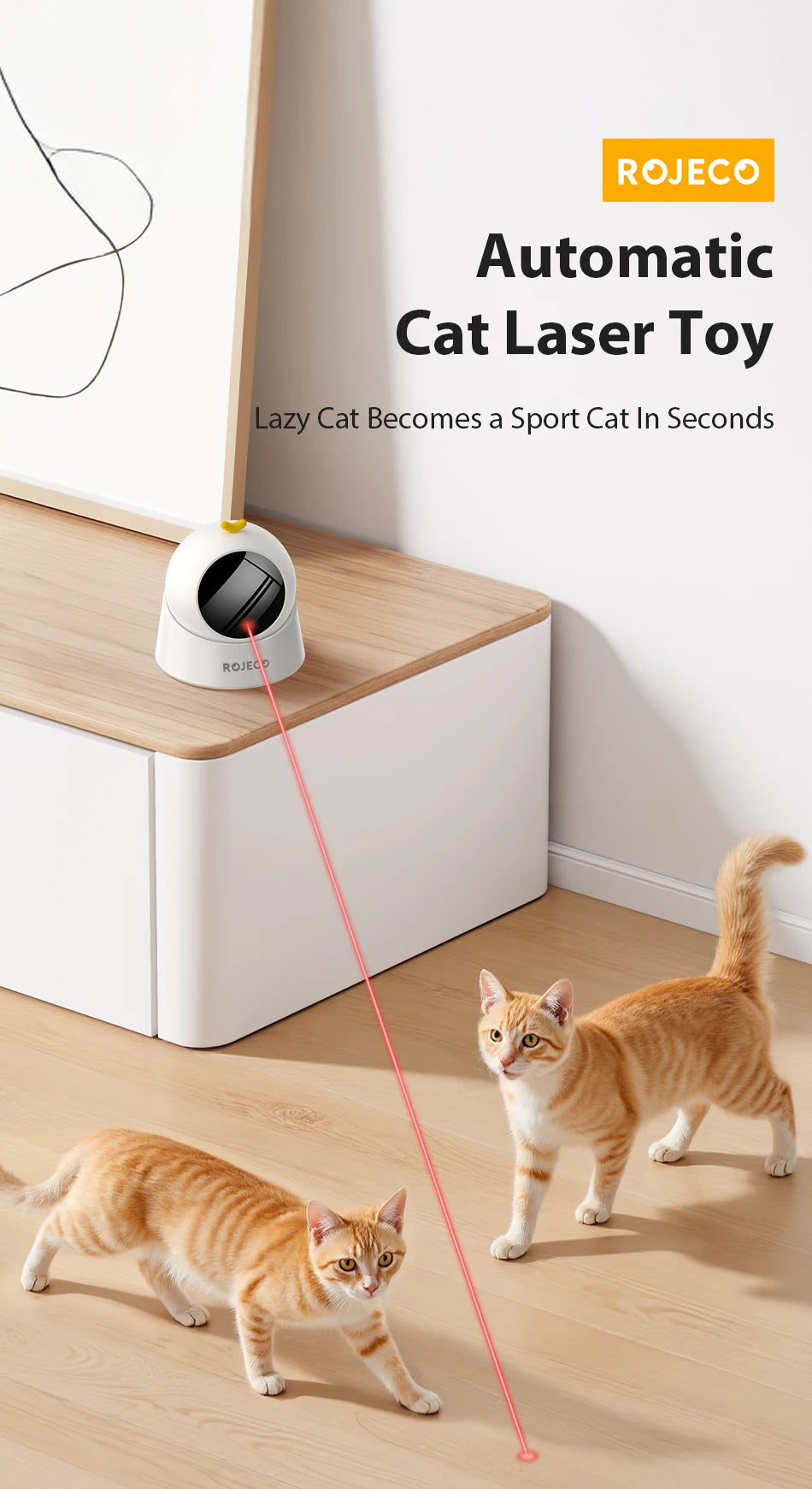 Automatic Cat Laser Toy Interactive 360° Adjustable Electric Cat Toy For Kitty Dog Indoor Smart Teasing Laser Cat Toys