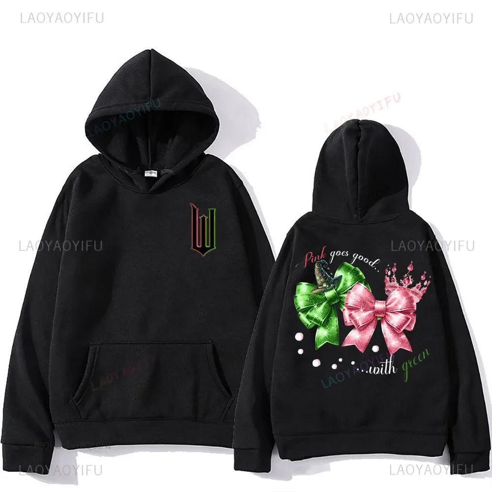 Wicked Sutra Hooded Graphic Printing Cartoon Women Tops Sweatshirt with Hooded Casual Retro Clothes Women/men Pullovers