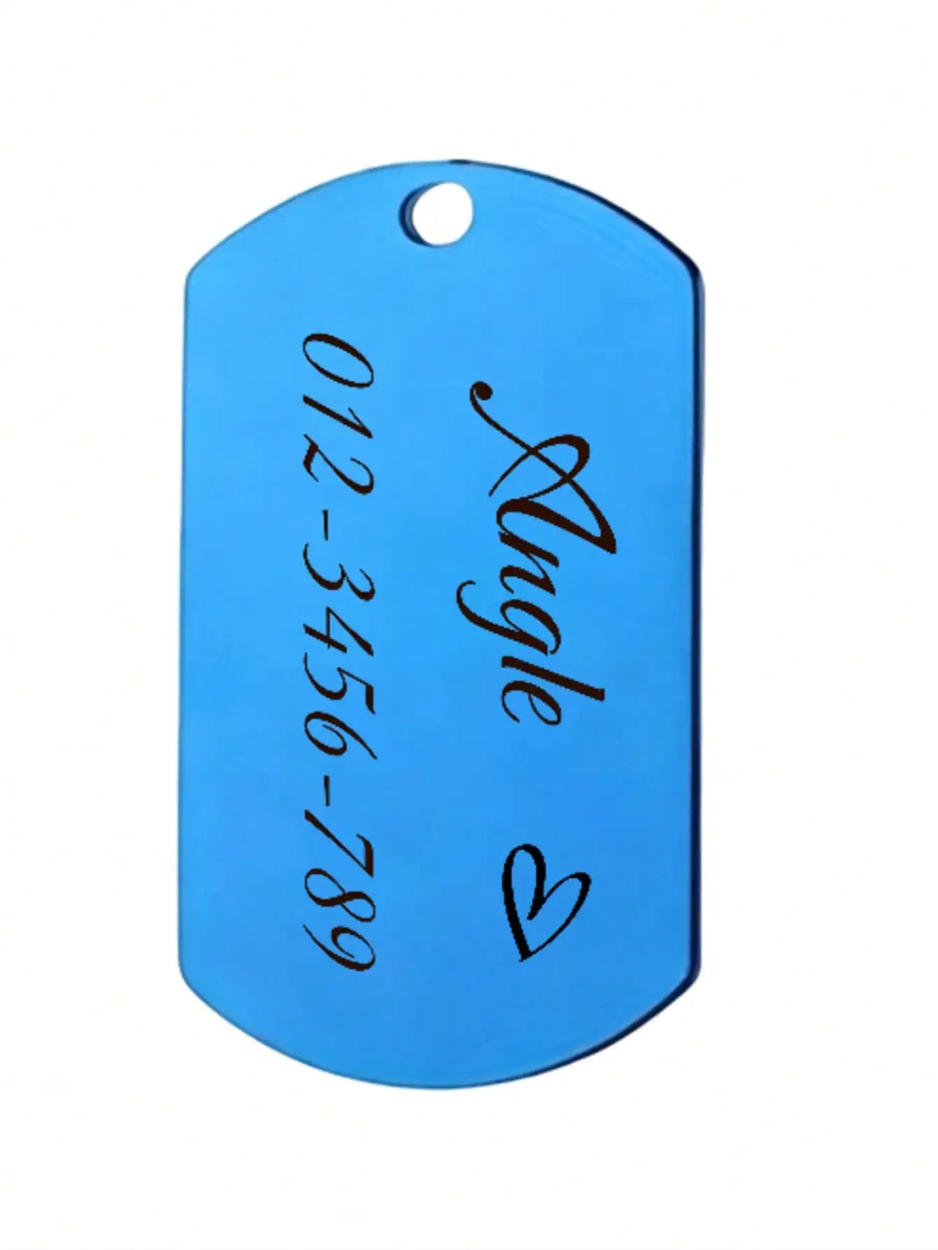 Personalized Laser Engraved Pet Tag Custom Name Number Anti Loss Rustproof Dog Cat ID Tag
