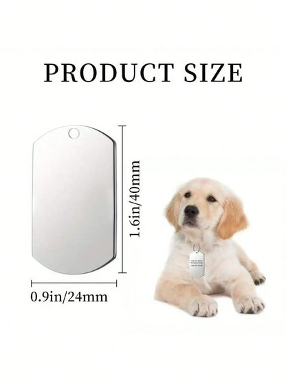 Personalized Laser Engraved Pet Tag Custom Name Number Anti Loss Rustproof Dog Cat ID Tag