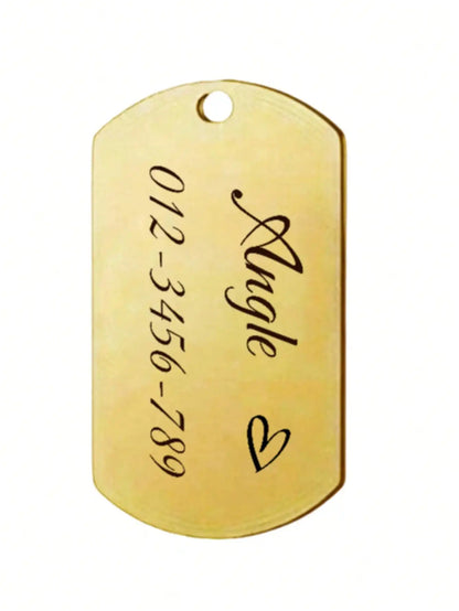 Personalized Laser Engraved Pet Tag Custom Name Number Anti Loss Rustproof Dog Cat ID Tag