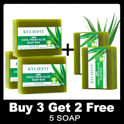 Aloe Vera Whitening Soap, Remove Acne, Spots, Skin Radiant, Improve Skin Luster, Vegan Bath Wash for All Skin Types, 200g
