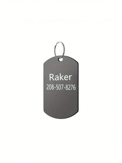 Personalized Laser Engraved Pet Tag Custom Name Number Anti Loss Rustproof Dog Cat ID Tag