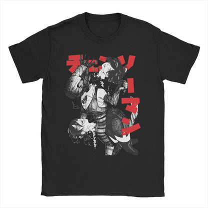 Chainsaw Man Reze T-Shirts Men Women Anime Manga Funny 100% Cotton Tee Shirt O Neck Short Sleeve T Shirts Party Clothes