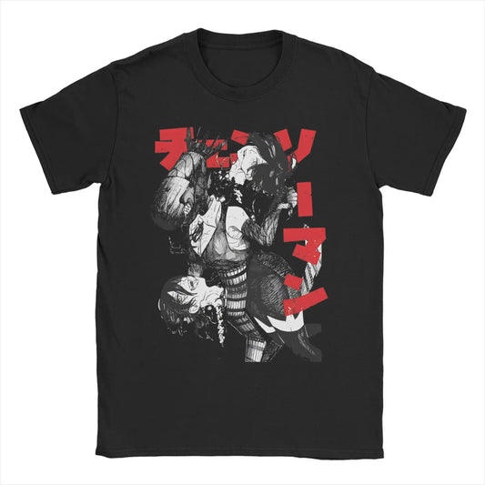 Chainsaw Man Reze T-Shirts Men Women Anime Manga Funny 100% Cotton Tee Shirt O Neck Short Sleeve T Shirts Party Clothes