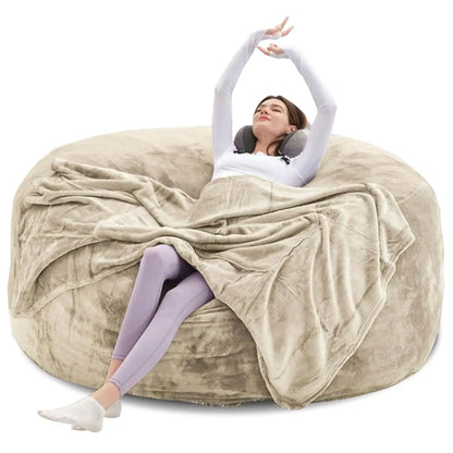 4FT Memory Foam Bean Bag Chair With Filler Included,Reading Sofa For Living Room,Bedroom,Dormitory,Black,Customized