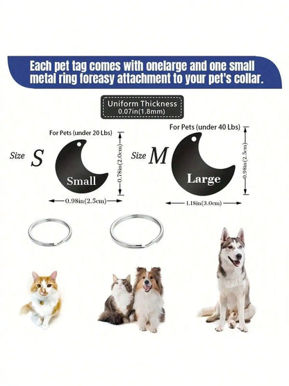 Personalized Laser Engraved Pet Tag Custom Name Number Anti Loss Rustproof Dog Cat ID Tag
