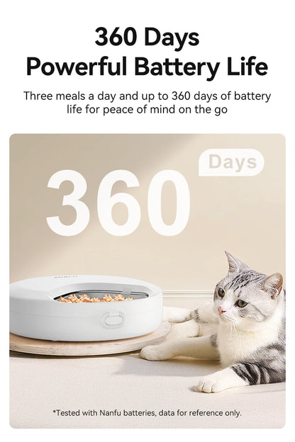 Automatic Pet Feeder 4 Meals For Wet Dry Food Feeding Wireless Smart Kibble Dispenser Cat Dog Multifunctional Cat Feeder