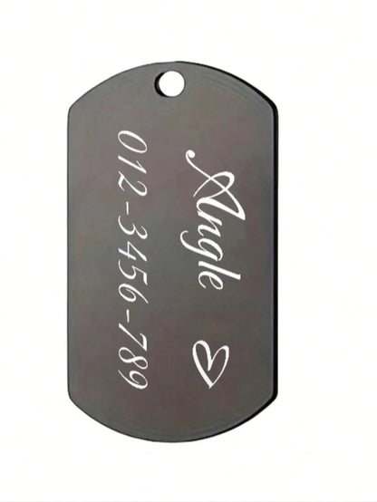 Personalized Laser Engraved Pet Tag Custom Name Number Anti Loss Rustproof Dog Cat ID Tag