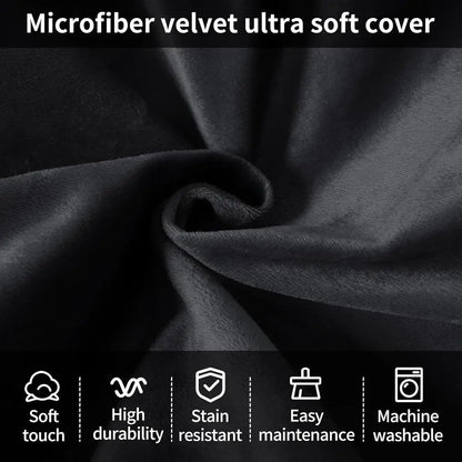 Medium Black Velvet Bean Bag Chair - Ideal for Living Room, Bedroom, and Gaming Room