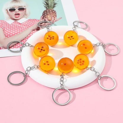 Japanese Anime Dragon Ball Keychain Figurine Toy Key Ring Pendant Car Keychain Gift Accessory