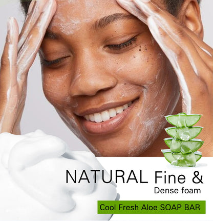 Aloe Vera Whitening Soap, Remove Acne, Spots, Skin Radiant, Improve Skin Luster, Vegan Bath Wash for All Skin Types, 200g