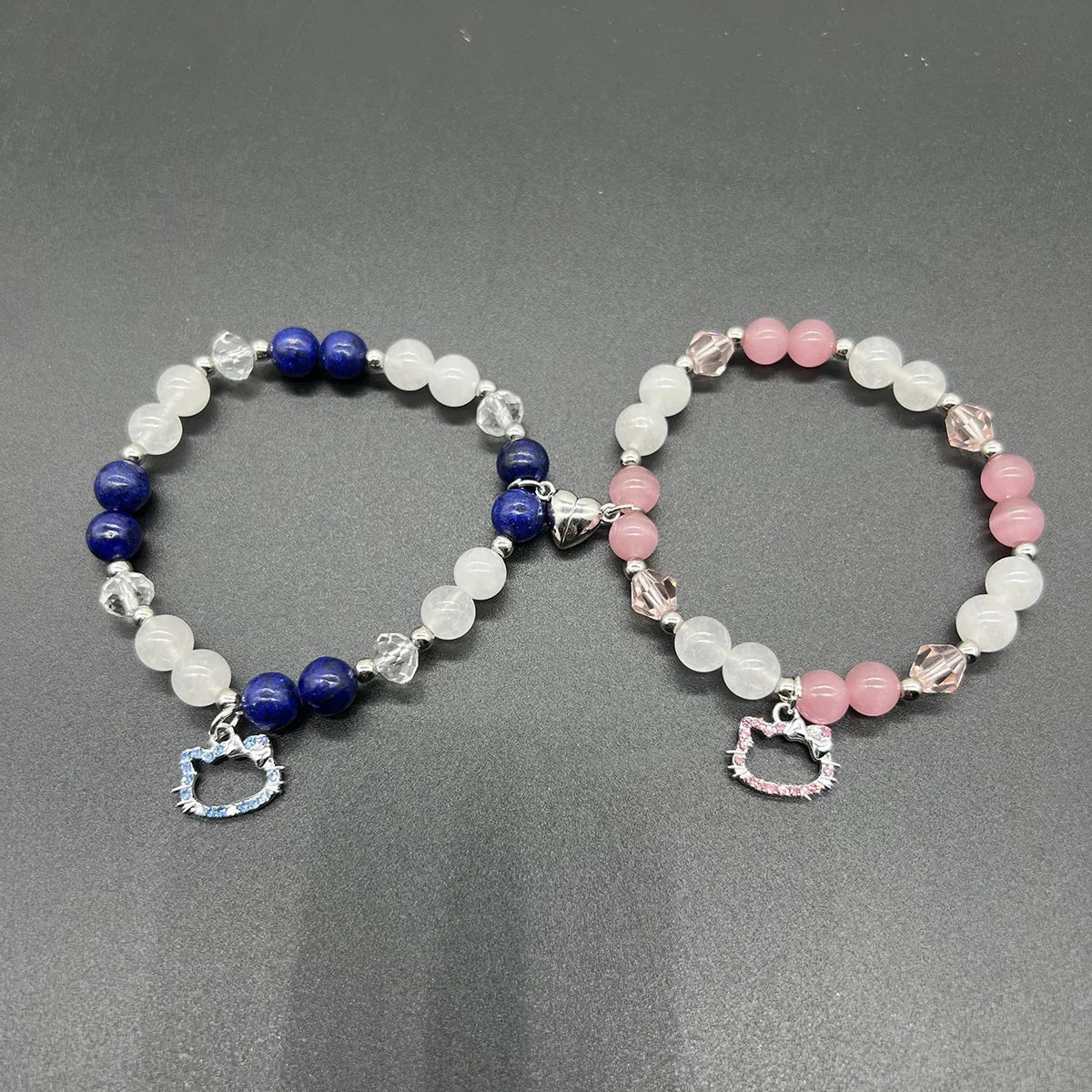1Pair Magic Stick Hat Crown Pendant Beads Bracelet Couple Matching Bracelets Wicked Witch Movie Inspired Bracelet Friend Jewelry