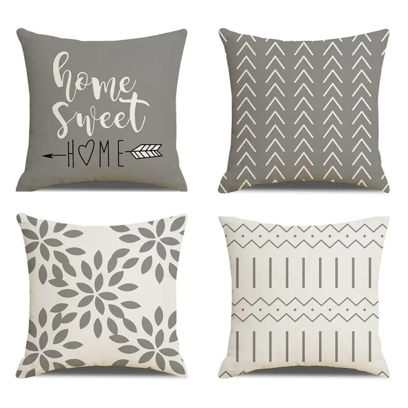 4PCS Throw Pillow Covers 18x18Inch Decorative Pillow Covers Soft Navy Blue Pillowcases for Couch Sofa Bed Home Boho Decor Accent