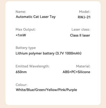 Automatic Cat Laser Toy Interactive 360° Adjustable Electric Cat Toy For Kitty Dog Indoor Smart Teasing Laser Cat Toys
