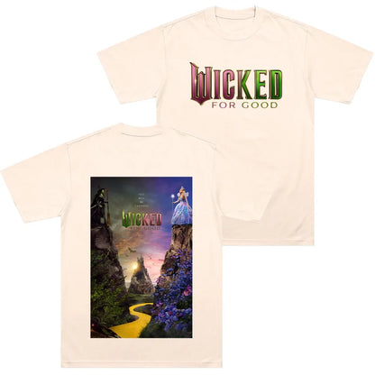 Wicked for Good T-shirts Hot Fashion Men Women Harajuku Aesthetic Tees Summer Cotton High Quality Clothing New Graphic Y2K Tops