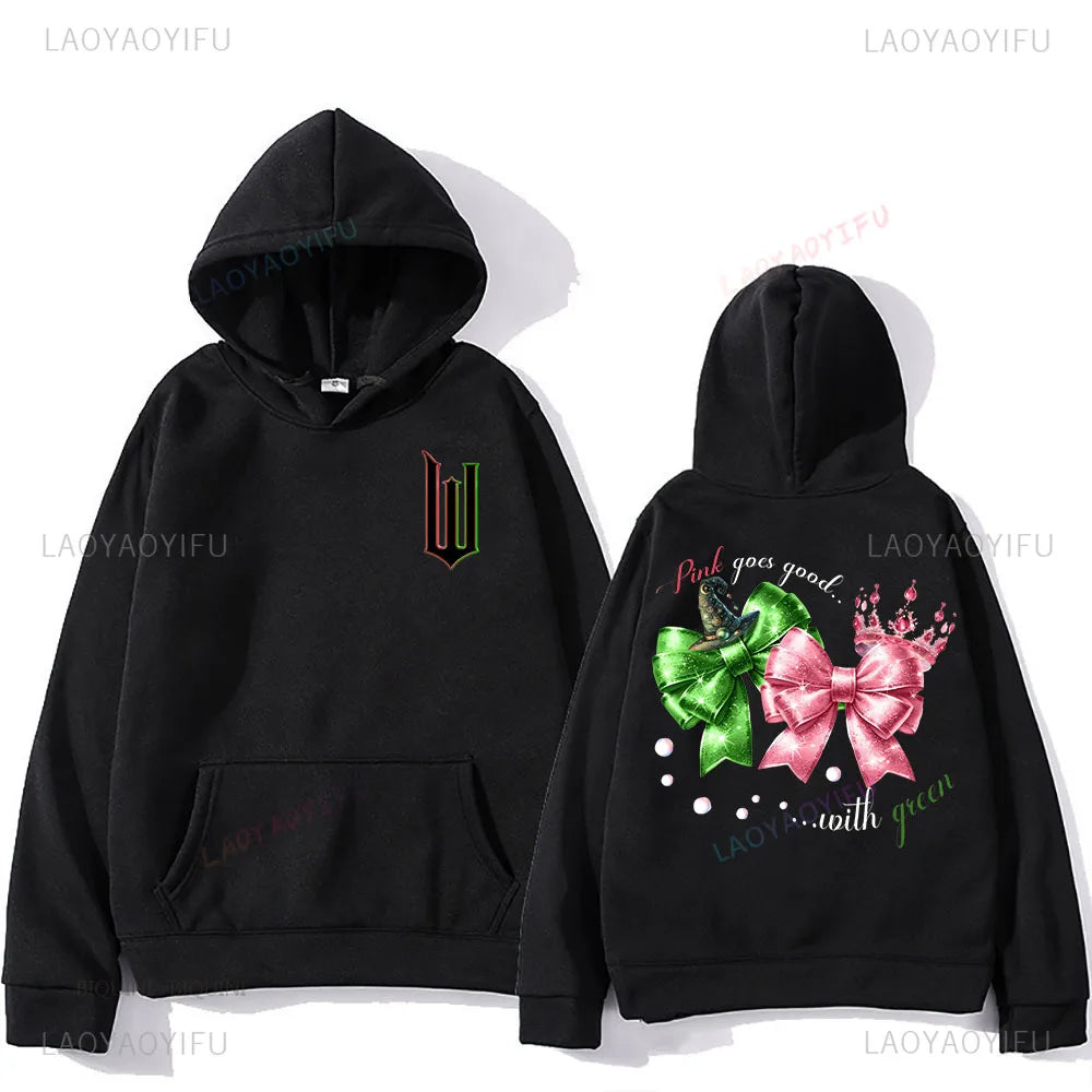 Wicked Sutra Hooded Graphic Printing Cartoon Women Tops Sweatshirt with Hooded Casual Retro Clothes Women/men Pullovers