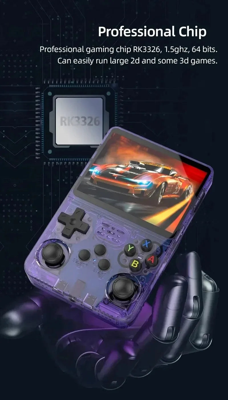 Retro Handheld Video Game Console Linux System 3.5 Inch IPS Screen R35s Plus Portable Pocket Video Player 64GB 128GB