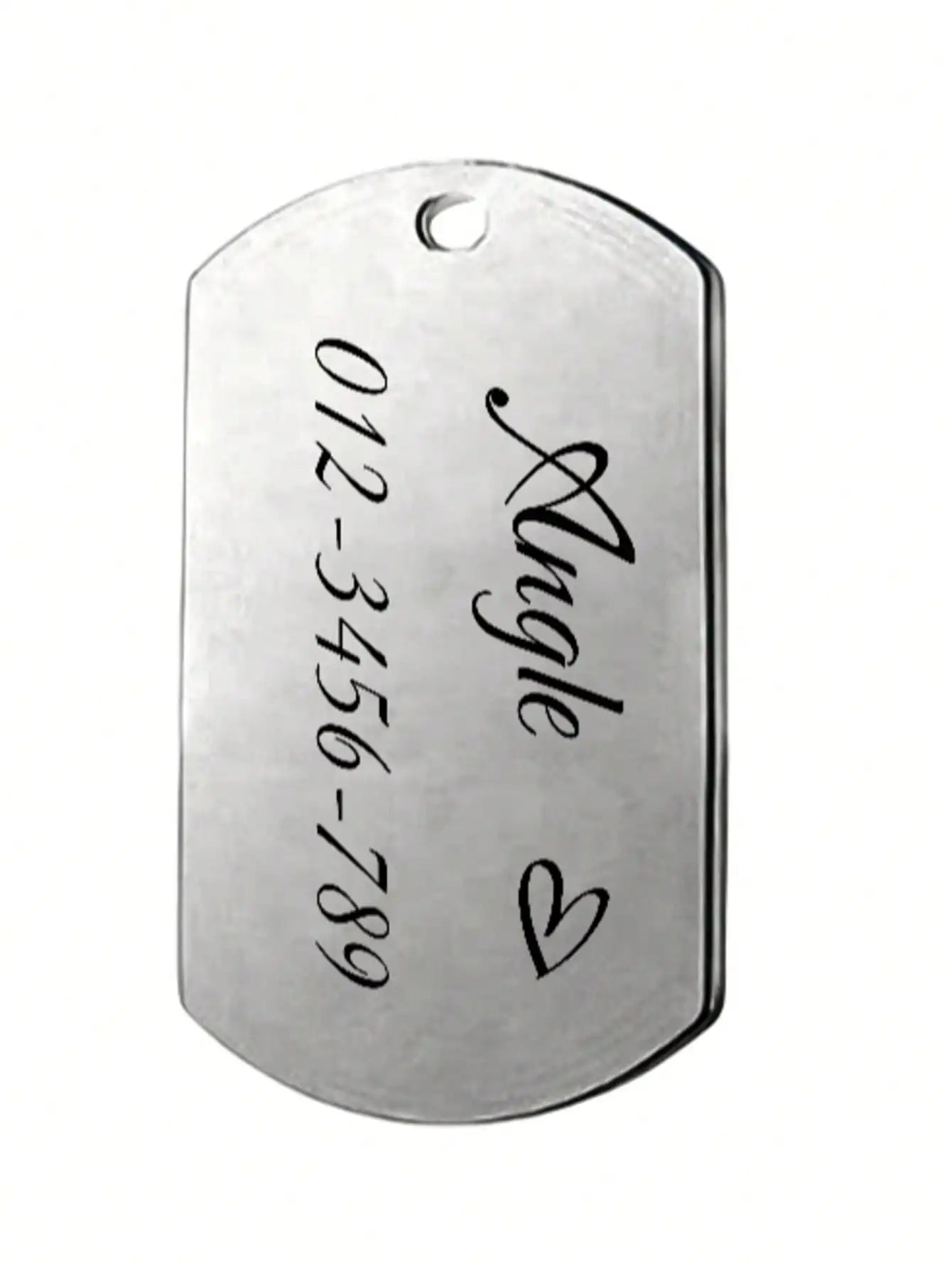 Personalized Laser Engraved Pet Tag Custom Name Number Anti Loss Rustproof Dog Cat ID Tag