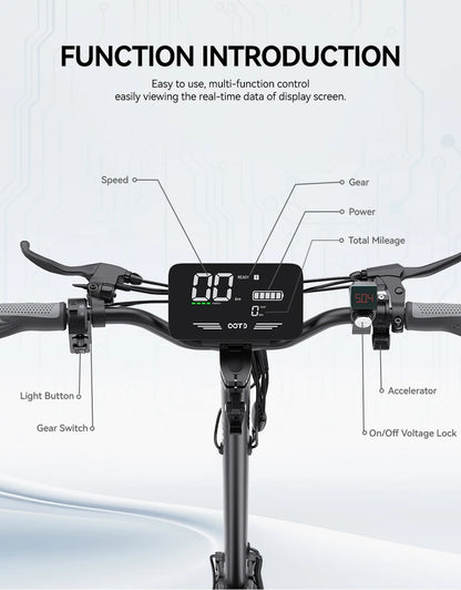 T10 E-Scooter 900W Peak Motor 48V13.5Ah Lithium Battery Large Screen LED Display Electric Scooter 11-inch Tire Scooters Electric