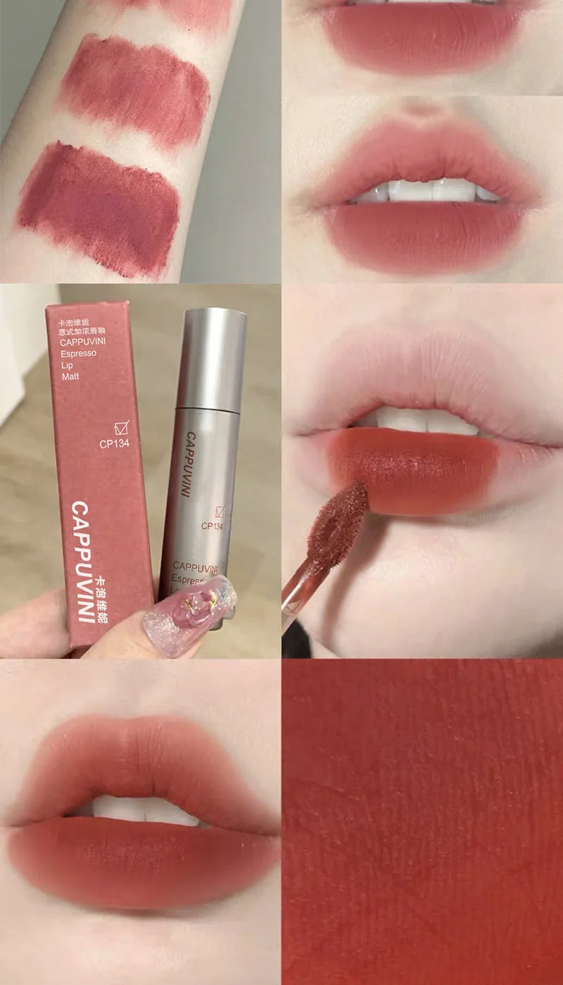 Single Velvet Matte Mist Lip Gloss - 12H Waterproof Non-stick Cup Smudge Proof Not Fade Liquid Lipstick Long-lasting Pigment
