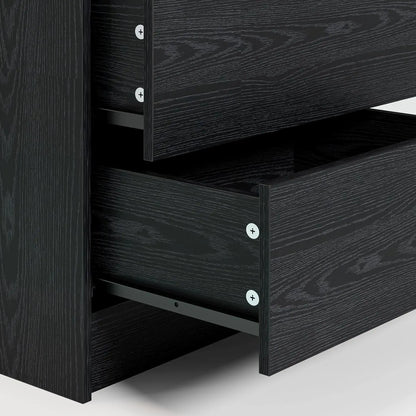 Night Stand with Charging Station, Modern Nightstand with LED Light and Drawers, Bedside Tables/End Table for Bedroom