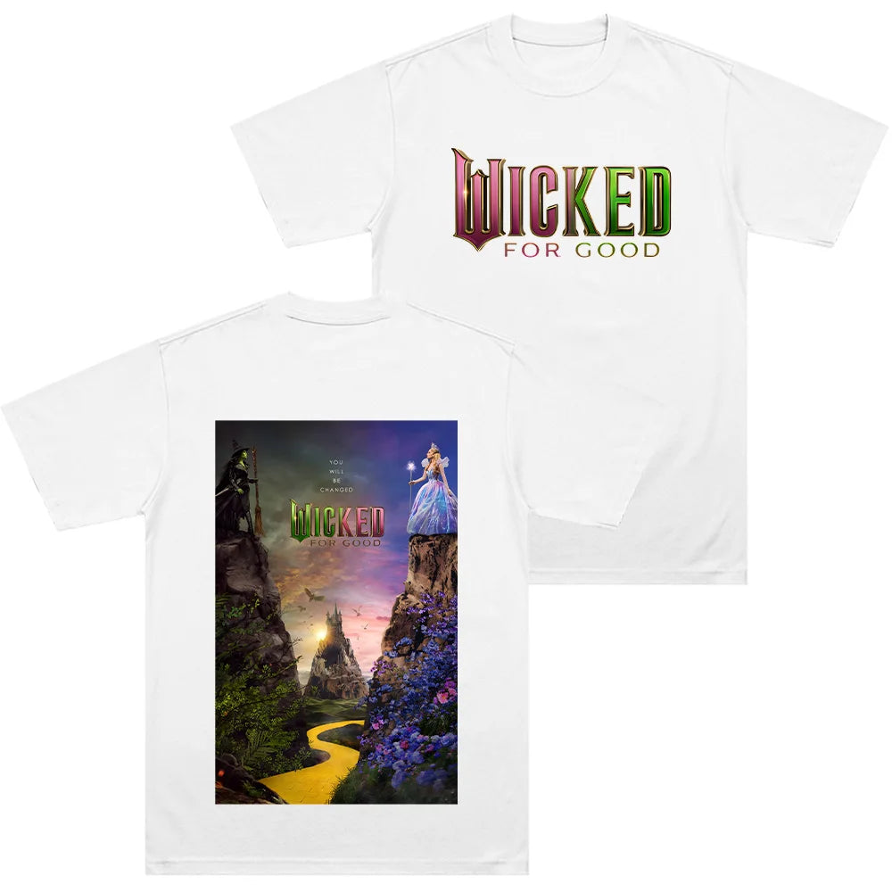 Wicked for Good T-shirts Hot Fashion Men Women Harajuku Aesthetic Tees Summer Cotton High Quality Clothing New Graphic Y2K Tops