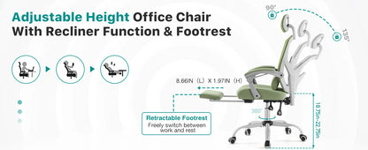 Ergonomic Reclining High Back Mesh Living Room Rocking Gaming Chair Computer Desk Swivel Rolling  Lumbar Support Pillow