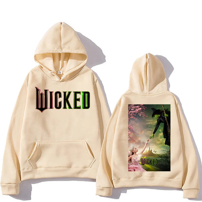 Men Women Sudaderas Wicked Fantasy Movie Graphic Print Sweatshirts Autumn Winter Large Pullovers Windproof Unisex Casual Hoodies