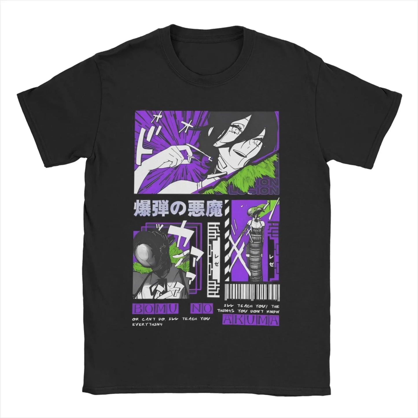 Chainsaw Man Reze T-Shirts Men Women Anime Manga Funny 100% Cotton Tee Shirt O Neck Short Sleeve T Shirts Party Clothes