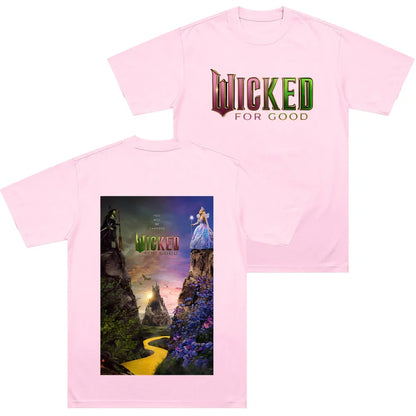 Wicked for Good T-shirts Hot Fashion Men Women Harajuku Aesthetic Tees Summer Cotton High Quality Clothing New Graphic Y2K Tops