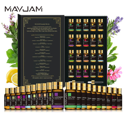 20 Bottles Essential Oils Kit Set Lavender Jasmine Eucalyptus Vanilla Sandalwood Sweet Orange Geranium Patchouli