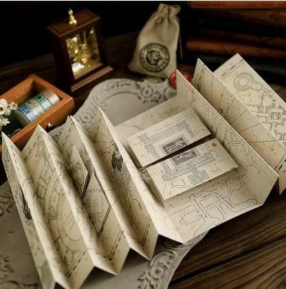 Harry Potter | Map Magic Academy Hogwarts Theme HD Full Version Expandable Stereoscopic Magic Treasure Hunt Map Birthdays Gifts