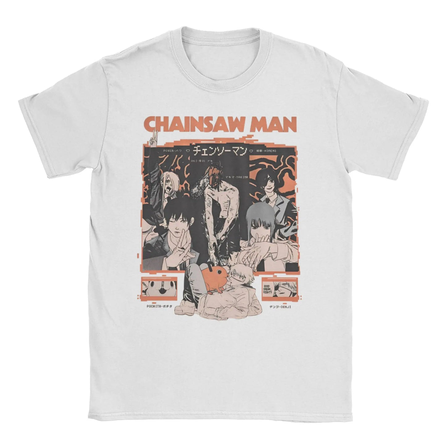 Chainsaw Man Reze T-Shirts Men Women Anime Manga Funny 100% Cotton Tee Shirt O Neck Short Sleeve T Shirts Party Clothes